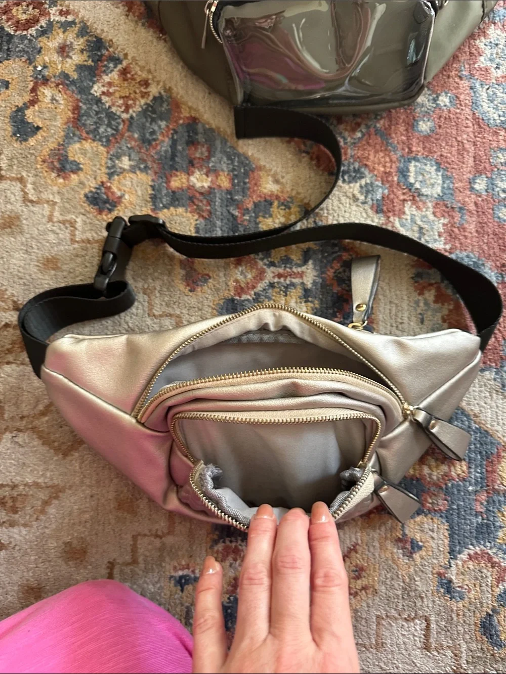 Two belt bags